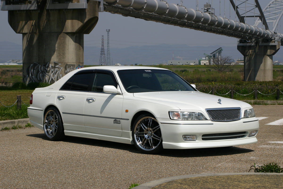 Aero Tech Japan RANDO Ryu LUX Front Bumper Fog Area Aluminum Net Option for Nissan Cima Y33 (1996–2001)