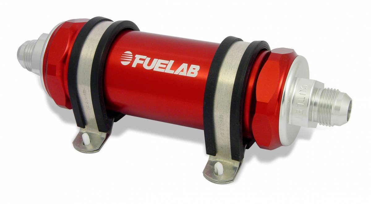 Fuelab 10AN 40-Micron High Flow Long Fuel Filter with Check Valve