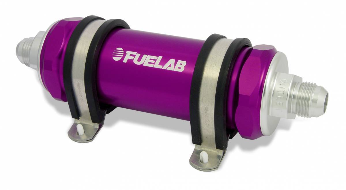 Fuelab 10AN 6-Micron High Flow Long Fuel Filter with Check Valve