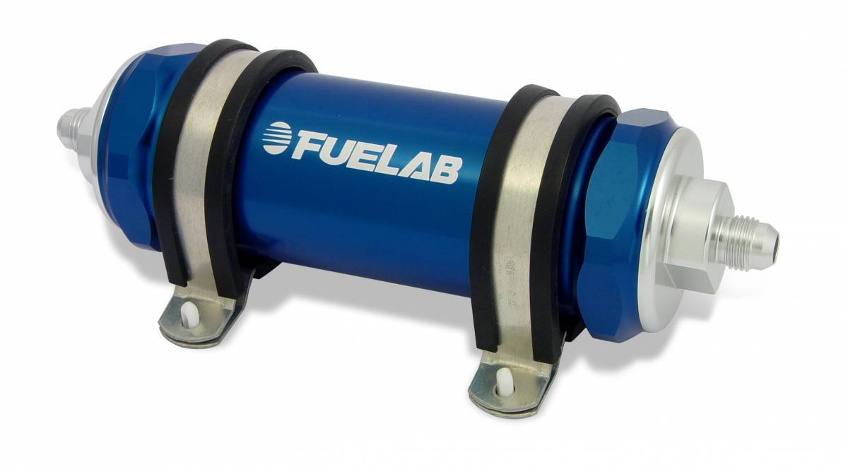 Fuelab 10AN 6-Micron High Flow Long Fuel Filter with Check Valve