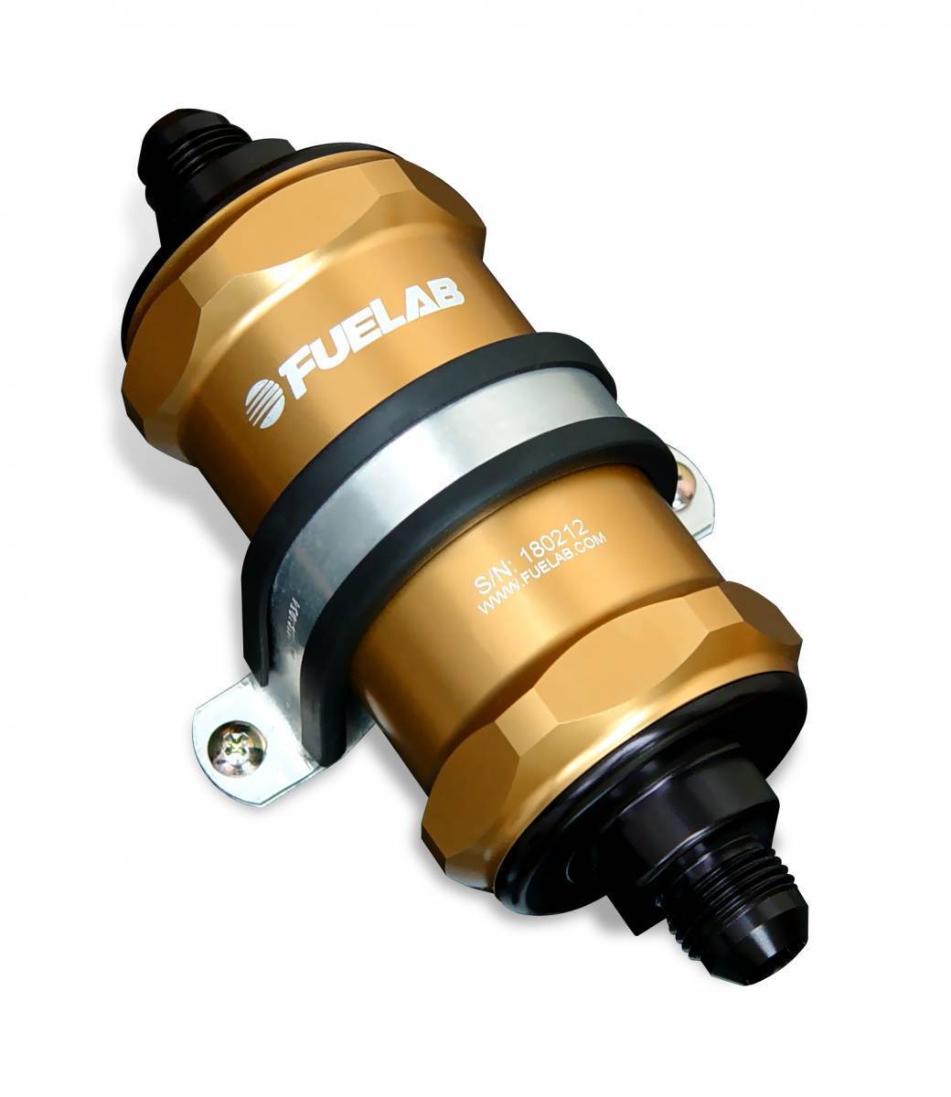 Fuelab 6AN 40-Micron Short In-Line Fuel Filter with Check Valve