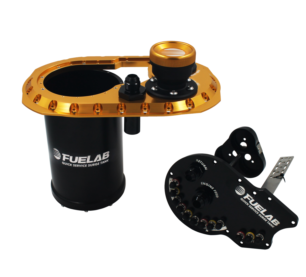Fuelab 62820-0 Quick Service Surge Tank (QSST) 2.0 - Gold