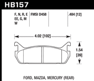 Hawk Performance Rear Brake Pads HB157 for Mazda MX-5 Miata NA (1990-1997)