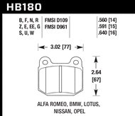 Hawk Performance Front Brake Pads HB180 for Toyota/Subaru/Nissan/Mitsubishi/Infiniti 86 / WRX STI / 350Z / Lancer Evolution VIII/IX / G35 ZN6/VAB/GRB/GVB/Z33/GDB/CT9A/V35 (2017-2021, 2015-2021, 2008-2014, 2003-2009, 2004-2007, 2003-2006, 2003-2007)