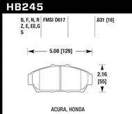 Hawk Performance Front Brake Pads HB245 for Acura/Honda Integra / Civic DC2/EK9/EG (1994-2001, 1996-2000, 1992-1995)