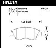 Hawk Performance Front Brake Pads HB418 for Acura/Honda RSX / Civic DC5/EG (2002-2006, 1992-1995)