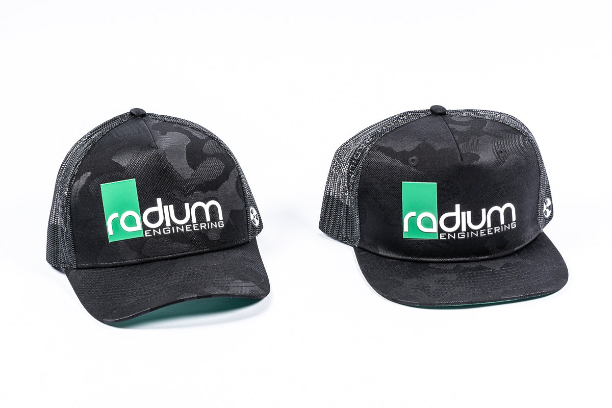 Radium Engineering Black Camo Snapback Hats