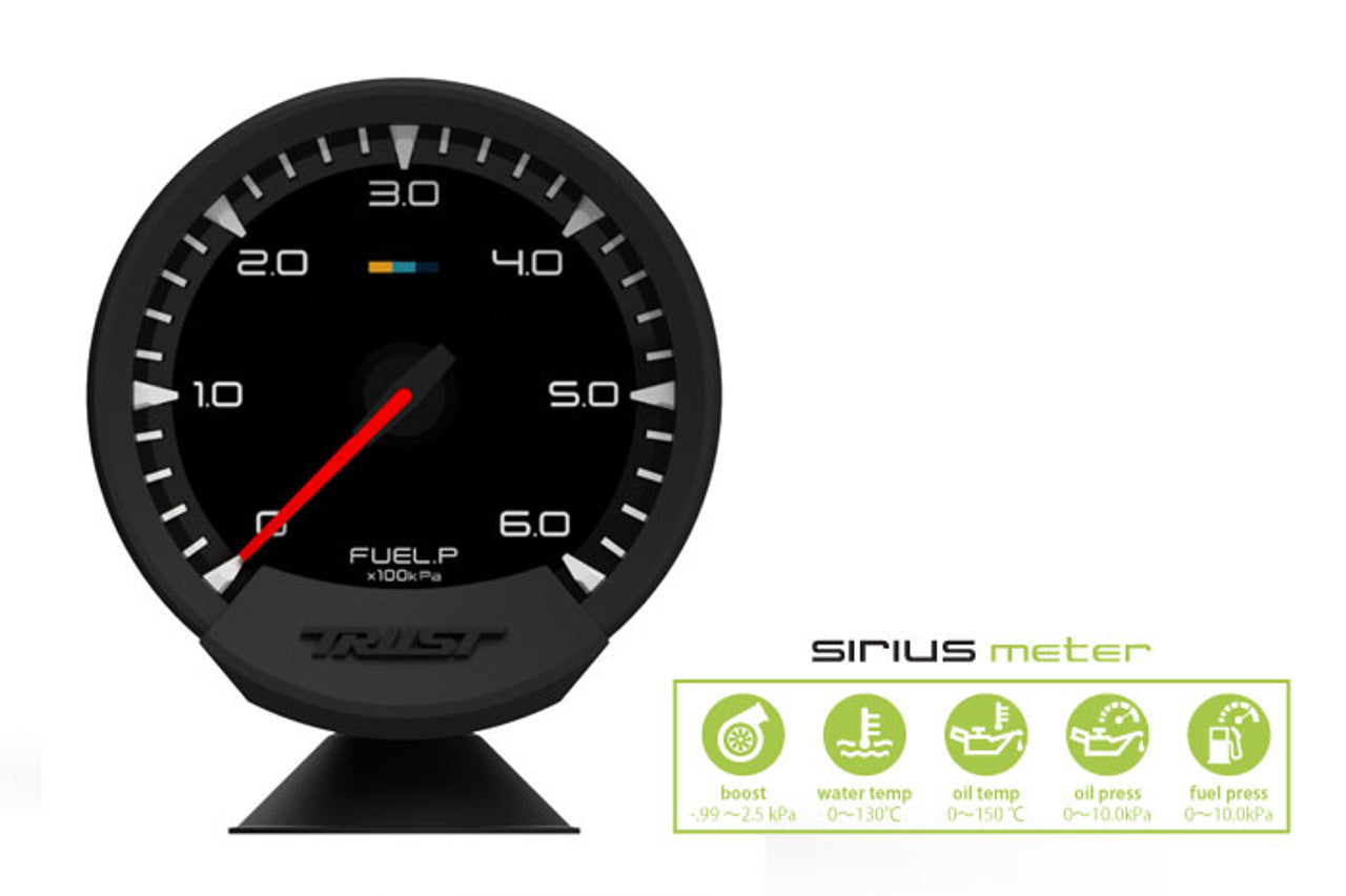 Greddy Sirius Meter - Fuel Pressure 74mm Analog Gauge (w/Fuel Press Sensor & Harness Set)