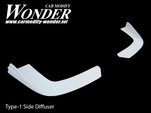 Car Modify Wonder Glare Front Bumper Diffuser Type Side 1