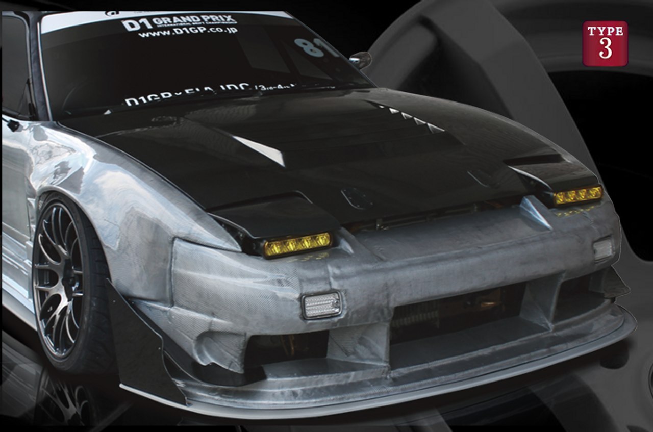 Origin Lab Type 3 Hood Carbon for 180sx (89-94 S13)