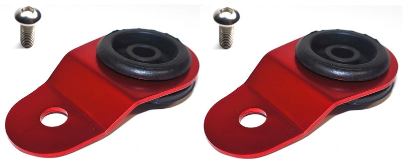 Torque Solution Radiator Mount Combo w/ Inserts (RED) : Mitsubishi Evolution 7/8/9 for Mitsubishi Lancer Evolution VII-IX CT9A (2001)