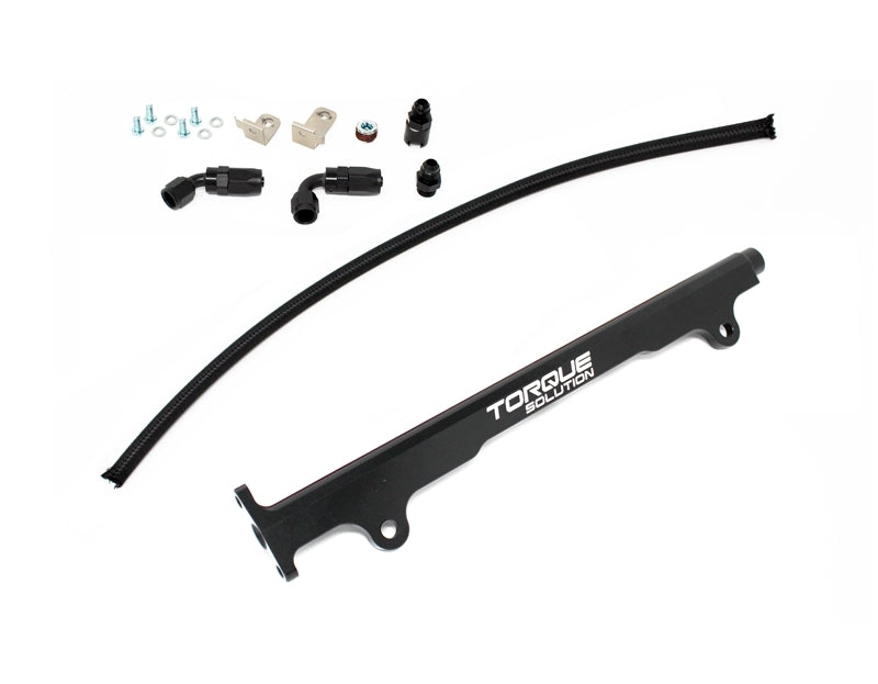 Torque Solution Billet Fuel Rail (Black): Mitsubishi EVO X for Mitsubishi Lancer Evolution X CZ4A