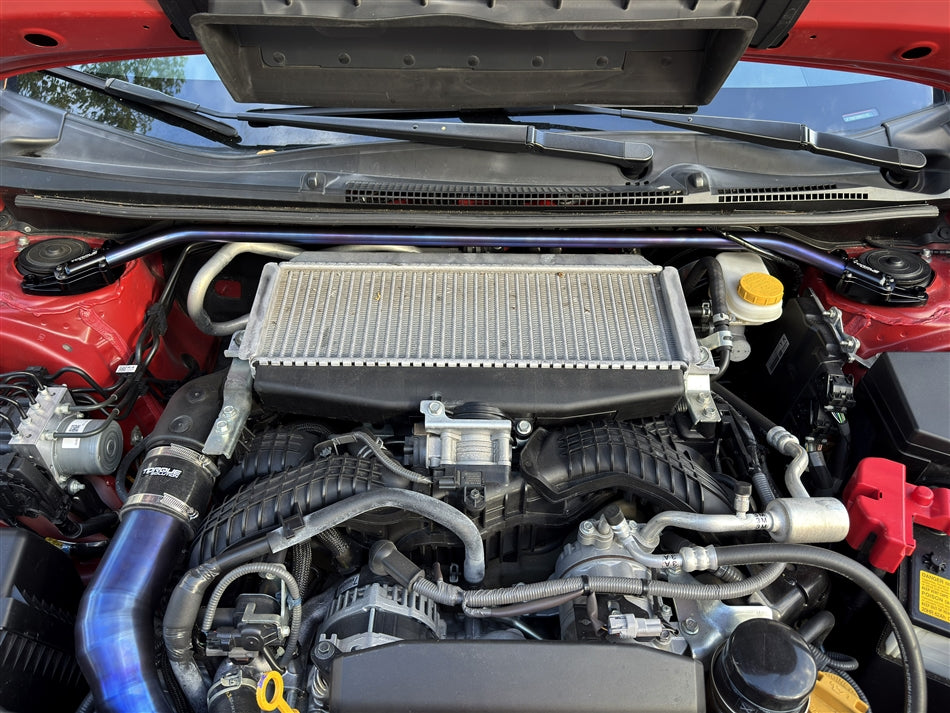 Torque Solution Strut Brace: Subaru WRX 2022+ - Titanium Brushed / Raw for Subaru WRX/STI VB (2022+)
