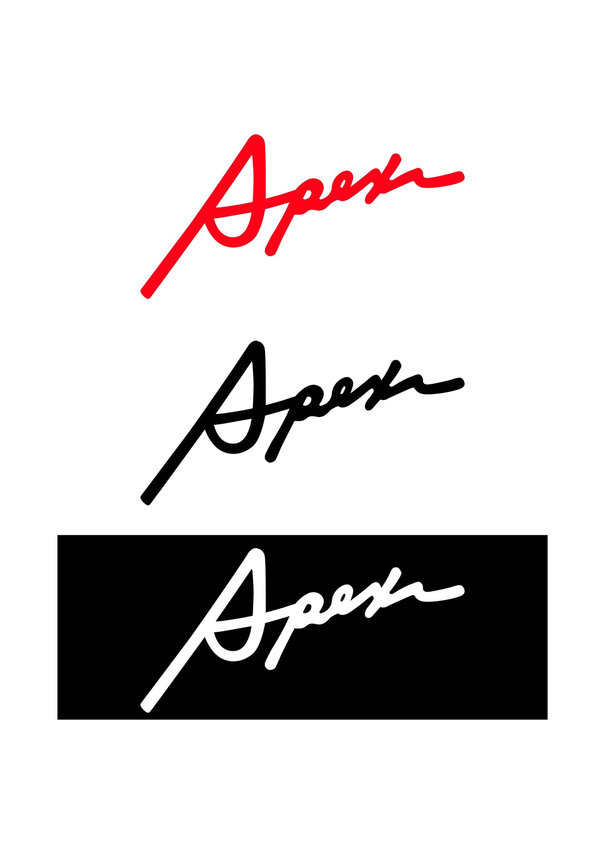 Apexi Cursive Logo Sticker (Reissue)