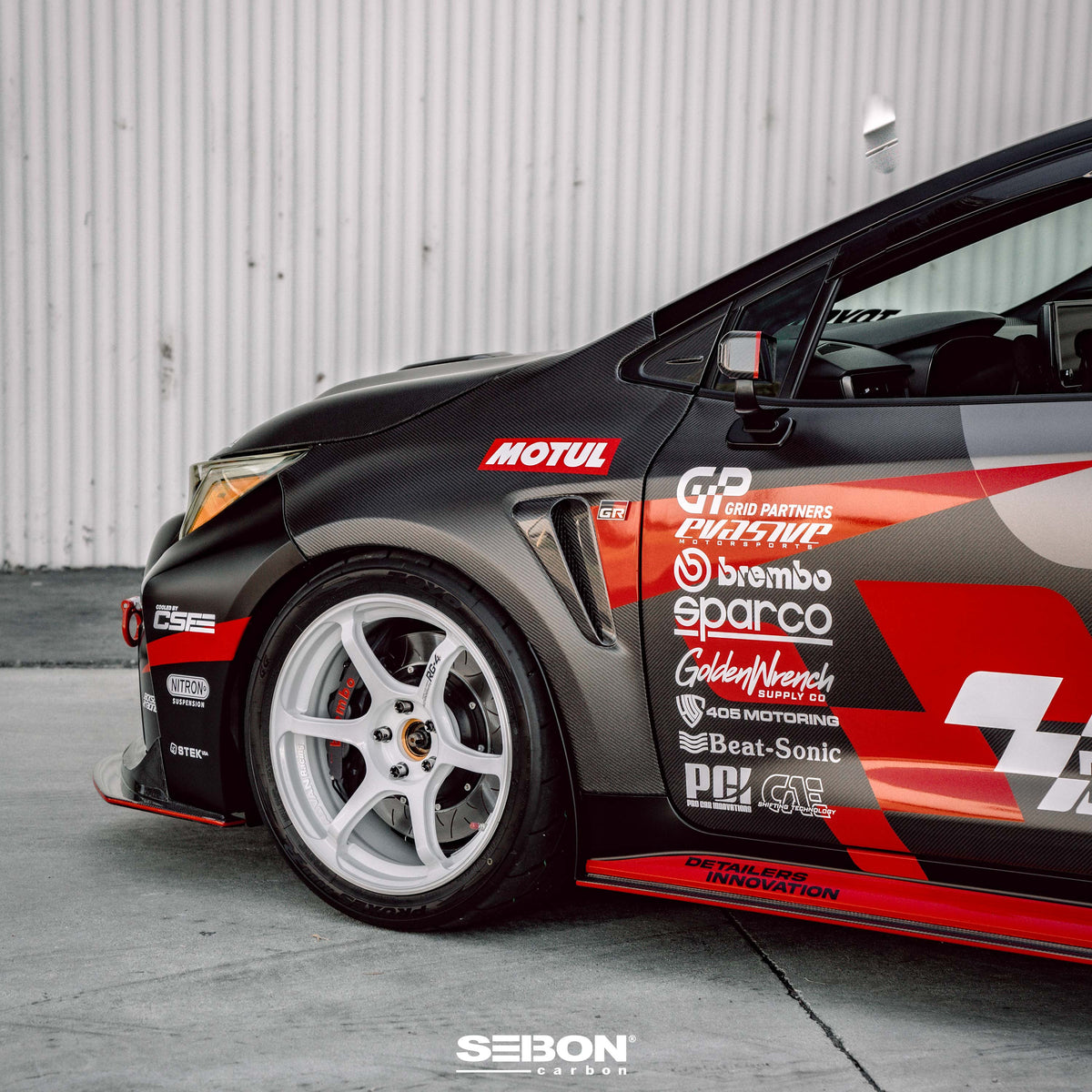 Seibon OEM-style dry carbon Fiber fenders for Toyota GR Corolla (2023-2026)