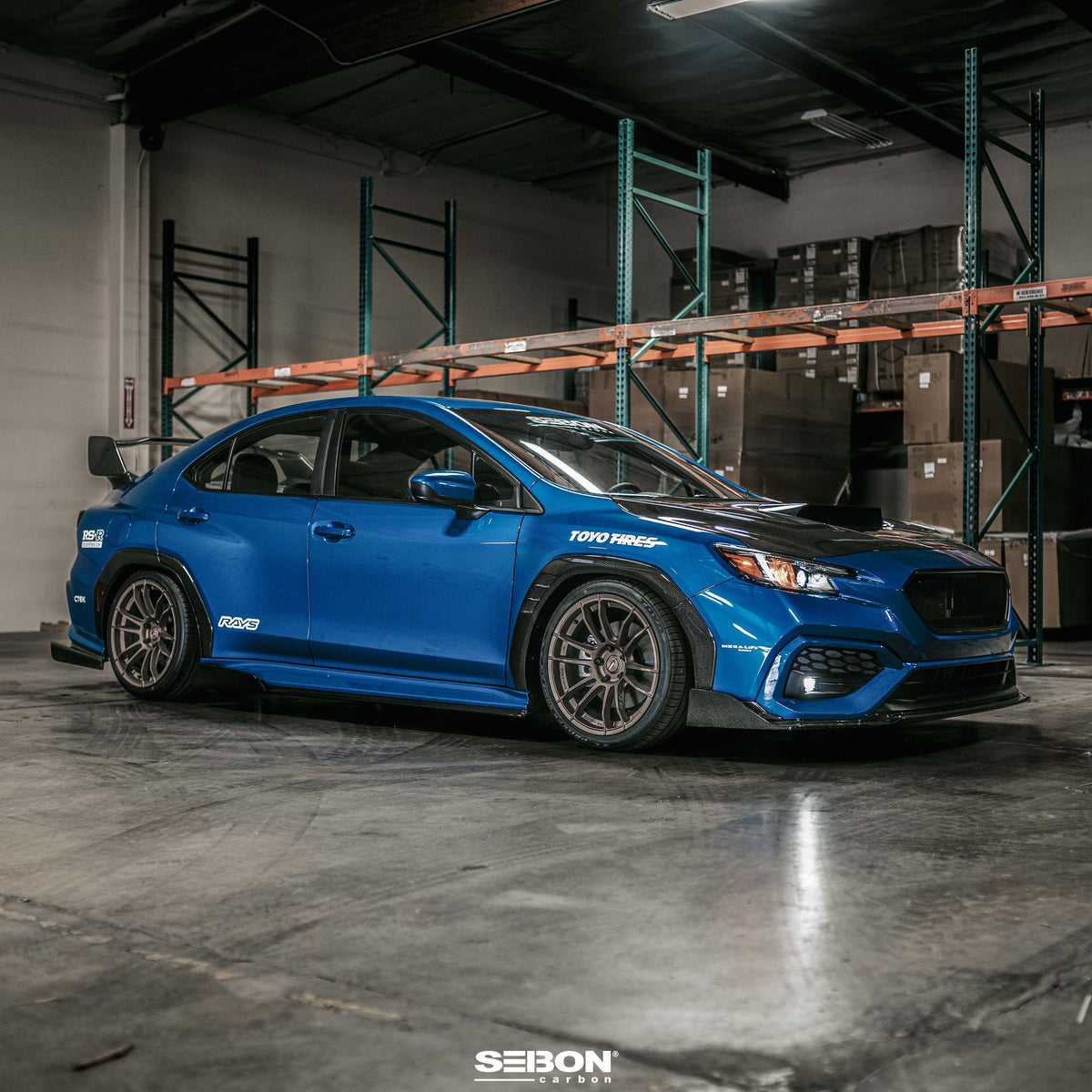 Seibon MB-Style Carbon Fiber Front Lip for Subaru WRX/STI VB (2022-2026)