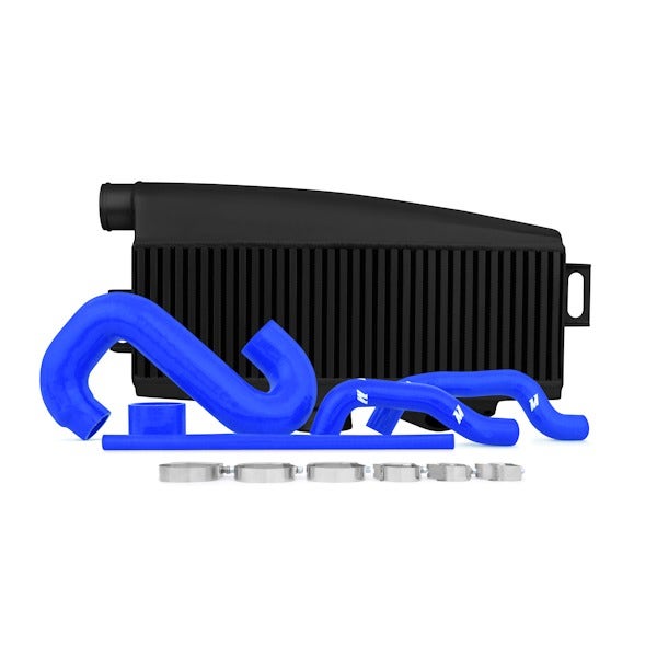 Mishimoto Top-Mount Intercooler Kit, Black w/ Blue Pipes for Subaru WRX/STI GDB (2002-2007)