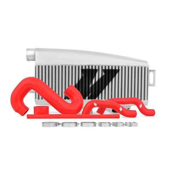 Mishimoto Top-Mount Intercooler Kit, Silver w/ Red Pipes for Subaru WRX/STI GDB (2002-2007)
