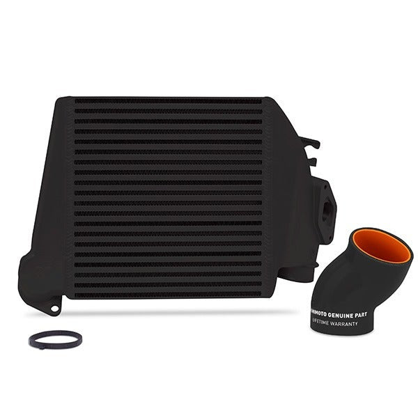 Mishimoto Top-Mount Intercooler, Black Cooler Black Hoses for Subaru WRX/STI GRB/GVB (2008-2014)