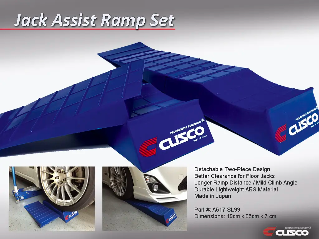 Cusco CUSCO Jack Assist Ramp Set Color: Blue, Two Separated Type.