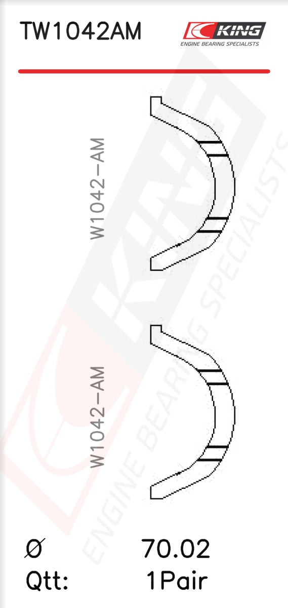 King Engine Bearings Thrust Washer for Nissan/Infiniti VQ35HR/VQ37VHR Z33/Z34/V36/V37