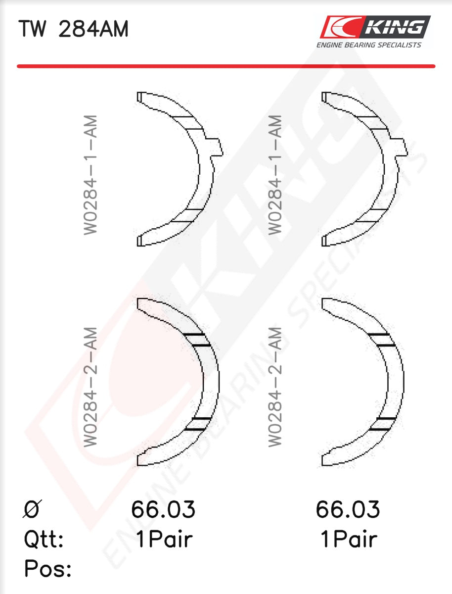 King Engine Bearings Thrust Washer for Toyota/Lexus 2JZ-GE/2JZ-GTE JZA80/JZS147/JZS161/JZS171/XE10