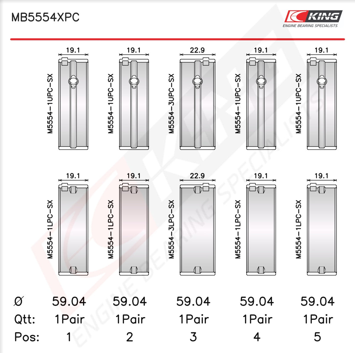 King Engine Bearings Race Main Bearing Set for Toyota 3S-GTE SW20