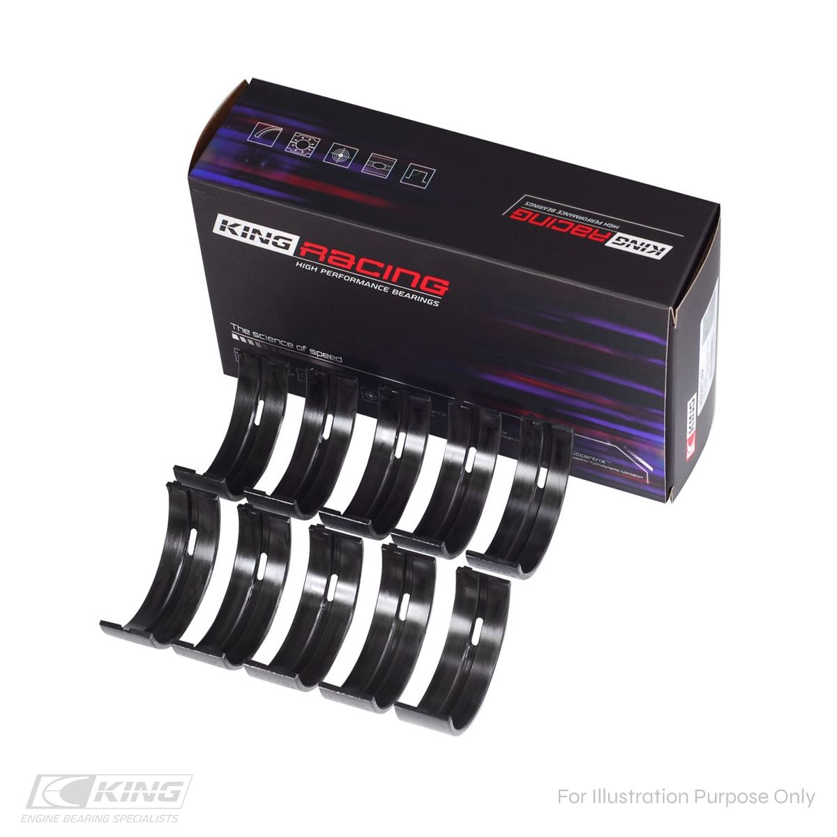 King Engine Bearings Race Main Bearing Set for Toyota 3S-GTE SW20