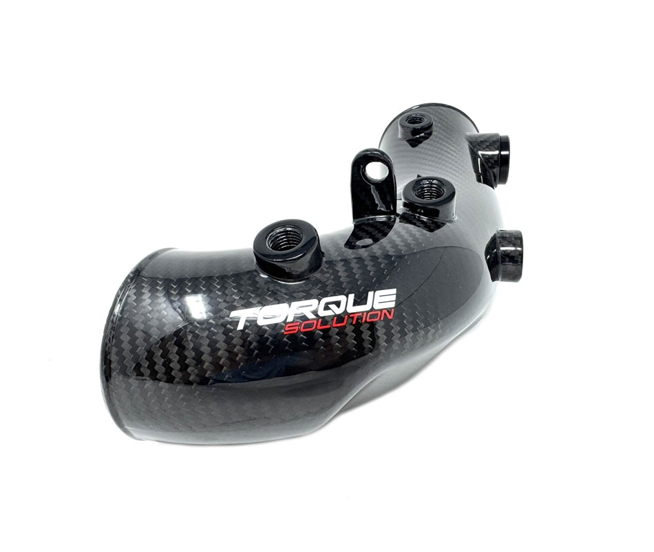 Torque Solution HD Turbo Inlet Pipe: Subaru WRX 02-07, STI 04-21 - Carbon Fiber - 84mm / 3.3" Large FP Inlet for Subaru WRX/STI GDB (2002-2021)