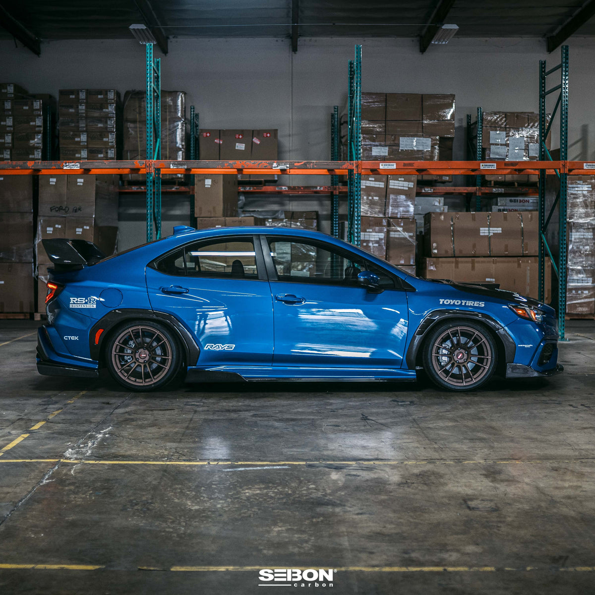 Seibon MB-Style Carbon Fiber side skirts for Subaru WRX/STI VB (2022-2026)