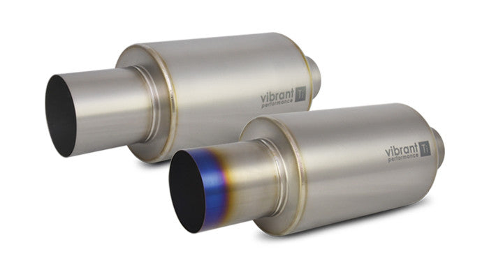 Vibrant Titanium Universal Mufflers with Exhaust Tip